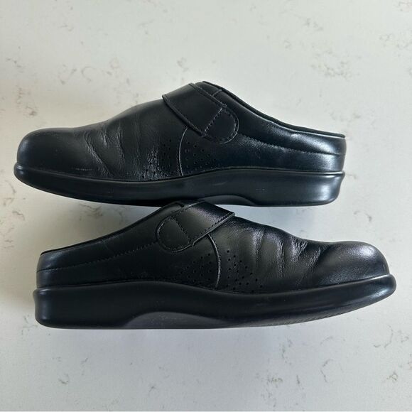 SAS Clogs Slip On Shoes Womens Size 6.5 Black Leather USA Made Tripad Comfort - Picture 6 of 10